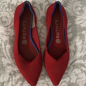 Red Rothy’s point shoes
